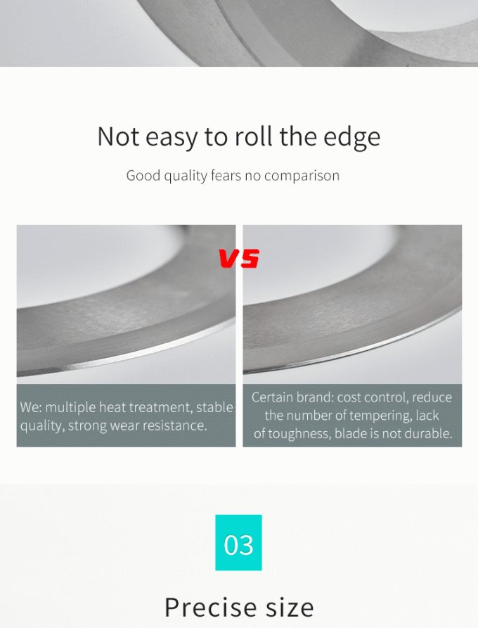 高精度切断 130mm 工業用ペーパーロールテープスリッティングマシンナイフ 丸刃スリッティングナイフ 3